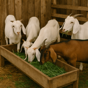 kambing sedang makan